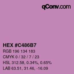 カラーコード: HEX #C486B7 | qconv.com