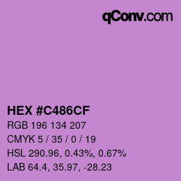 Color code: HEX #C486CF | qconv.com