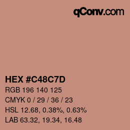 Color code: HEX #C48C7D | qconv.com