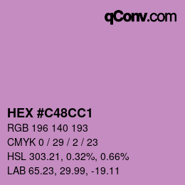 Color code: HEX #C48CC1 | qconv.com