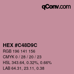 Color code: HEX #C48D9C | qconv.com