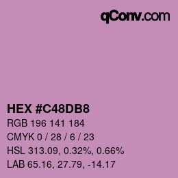 Farbcode: HEX #C48DB8 | qconv.com