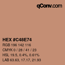 Color code: HEX #C48E74 | qconv.com
