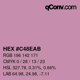 Color code: HEX #C48EAB | qconv.com
