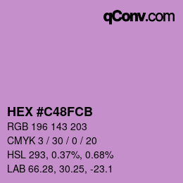 Color code: HEX #C48FCB | qconv.com