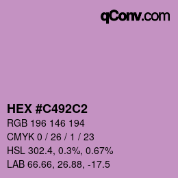 Color code: HEX #C492C2 | qconv.com