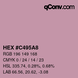 Color code: HEX #C495A8 | qconv.com