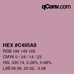 Color code: HEX #C495A8 | qconv.com