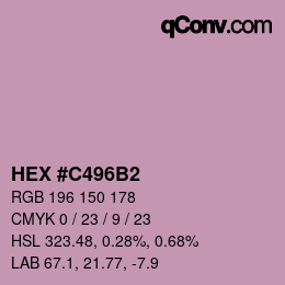 カラーコード: HEX #C496B2 | qconv.com