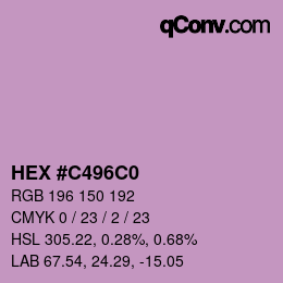 Color code: HEX #C496C0 | qconv.com