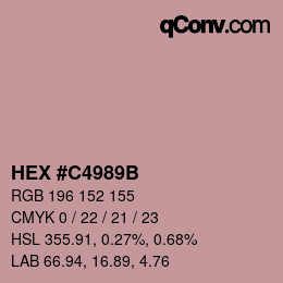 Color code: HEX #C4989B | qconv.com