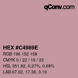 Color code: HEX #C4989E | qconv.com