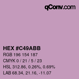 Color code: HEX #C49ABB | qconv.com