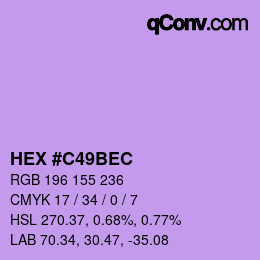 Color code: HEX #C49BEC | qconv.com