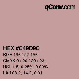 Color code: HEX #C49D9C | qconv.com