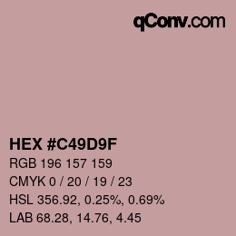 Color code: HEX #C49D9F | qconv.com