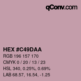 Farbcode: HEX #C49DAA | qconv.com