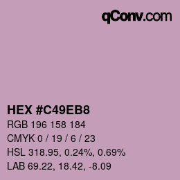 Farbcode: HEX #C49EB8 | qconv.com