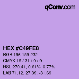 Color code: HEX #C49FE8 | qconv.com