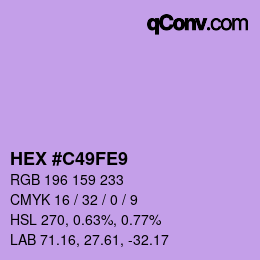 Color code: HEX #C49FE9 | qconv.com