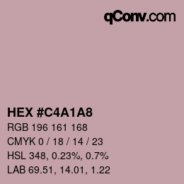 Color code: HEX #C4A1A8 | qconv.com