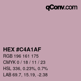 Color code: HEX #C4A1AF | qconv.com