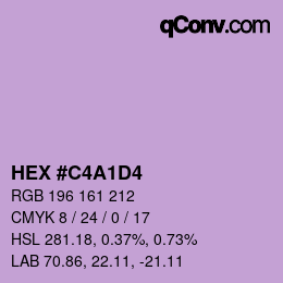 Color code: HEX #C4A1D4 | qconv.com