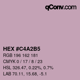 Color code: HEX #C4A2B5 | qconv.com
