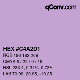 Color code: HEX #C4A2D1 | qconv.com