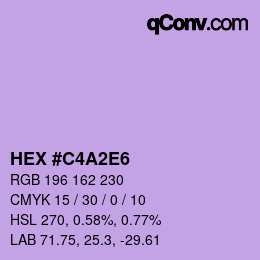 Color code: HEX #C4A2E6 | qconv.com