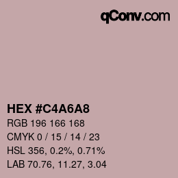 Color code: HEX #C4A6A8 | qconv.com