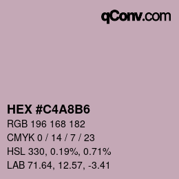 Color code: HEX #C4A8B6 | qconv.com