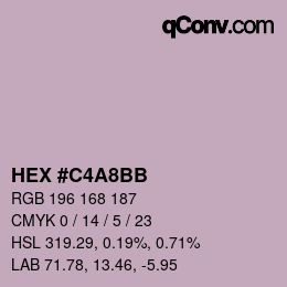 Color code: HEX #C4A8BB | qconv.com