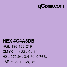 Color code: HEX #C4A8DB | qconv.com