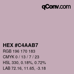 Código de color: HEX #C4AAB7 | qconv.com