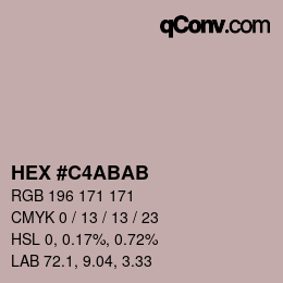 Color code: HEX #C4ABAB | qconv.com