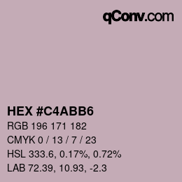 Color code: HEX #C4ABB6 | qconv.com