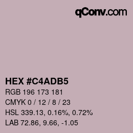 Color code: HEX #C4ADB5 | qconv.com