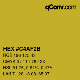 Color code: HEX #C4AF2B | qconv.com