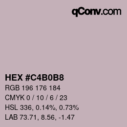 Color code: HEX #C4B0B8 | qconv.com
