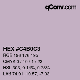 Color code: HEX #C4B0C3 | qconv.com