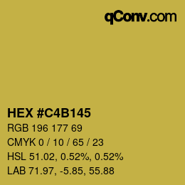 Color code: HEX #C4B145 | qconv.com