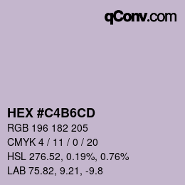 Color code: HEX #C4B6CD | qconv.com