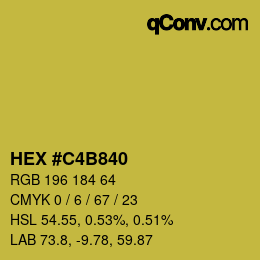 Código de color: HEX #C4B840 | qconv.com