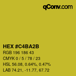 Color code: HEX #C4BA2B | qconv.com