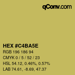 Color code: HEX #C4BA5E | qconv.com