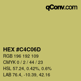 Color code: HEX #C4C06D | qconv.com