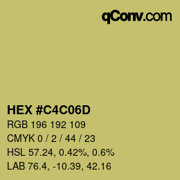 Color code: HEX #C4C06D | qconv.com