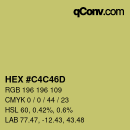 Color code: HEX #C4C46D | qconv.com
