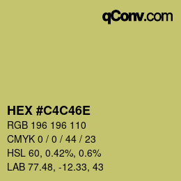 Color code: HEX #C4C46E | qconv.com